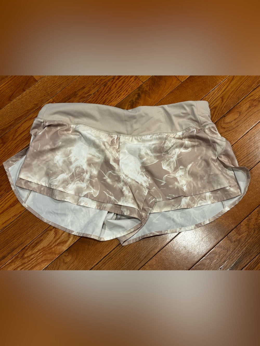 CALIA by Carrie Underwood Beige Marble Athletic Shorts
